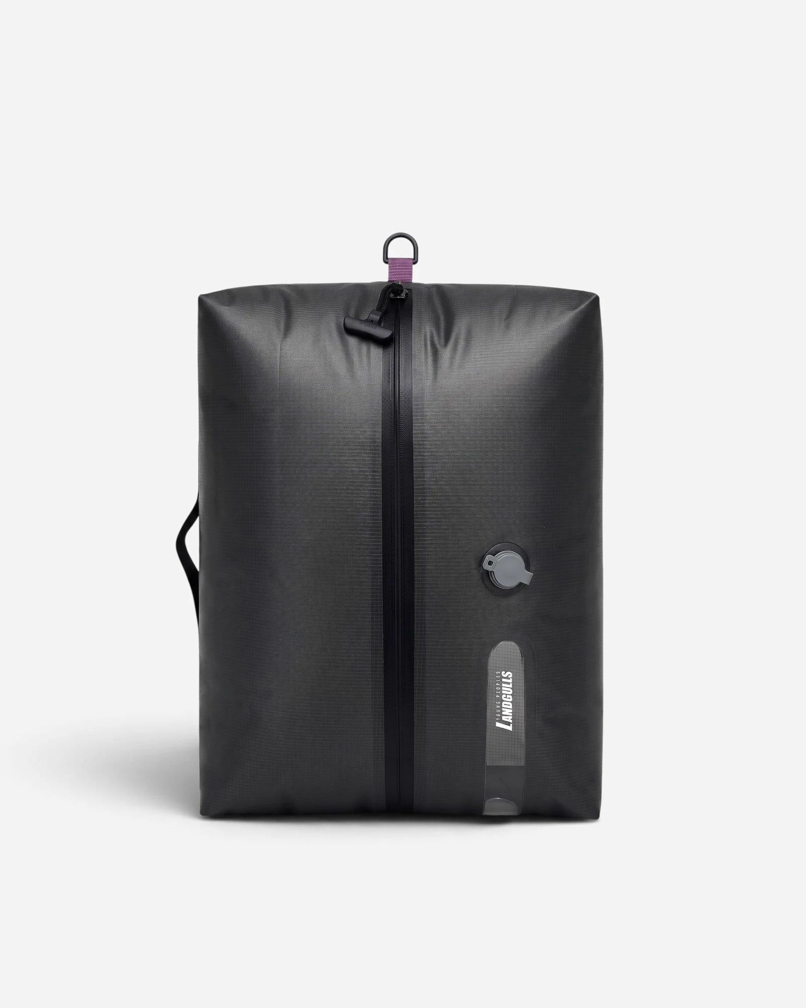 Multiple Lavnex Still Vac™ Jet Black vacuum compression bags floating against light gray background showing sleek design and modern aesthetic