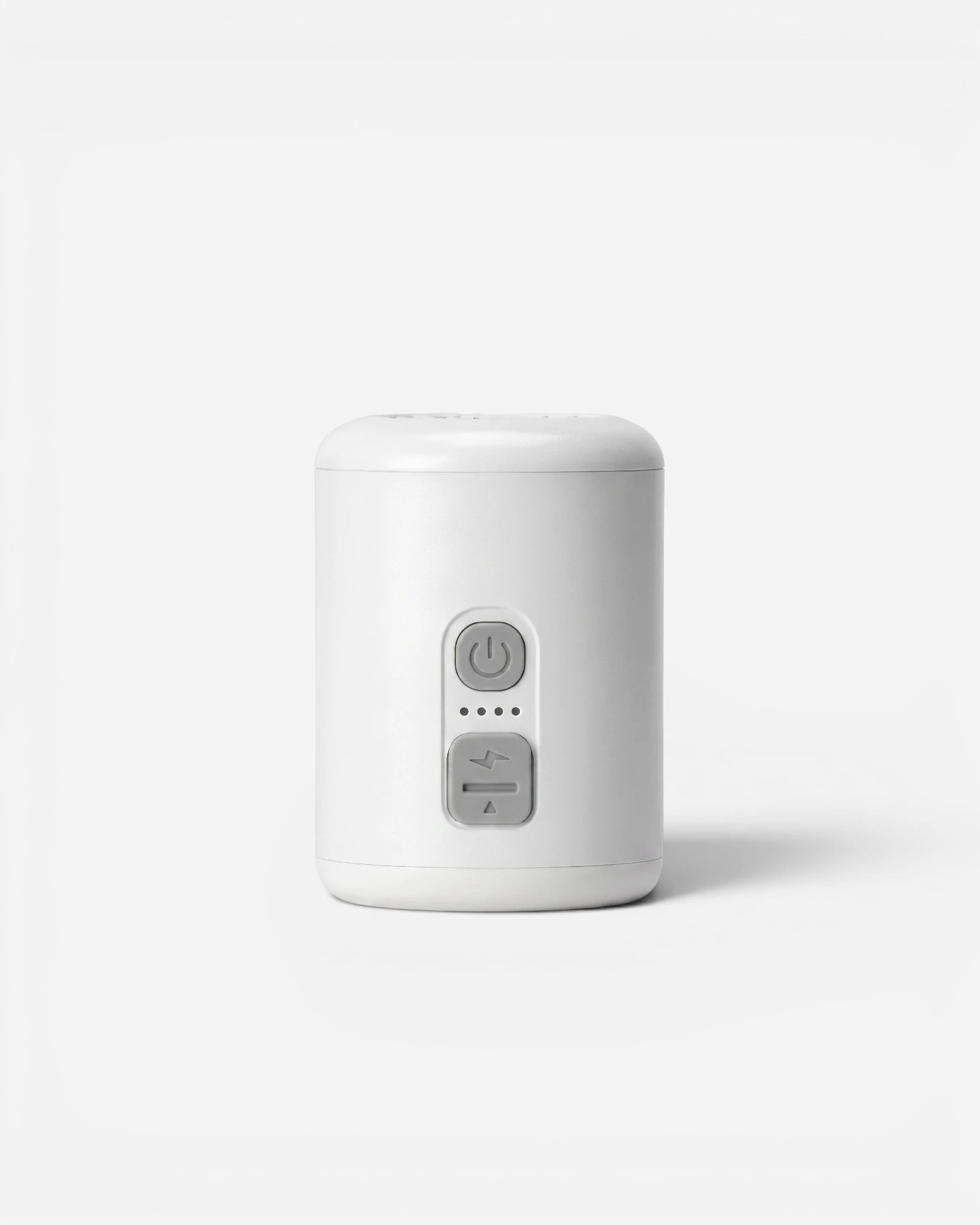 Front view of Lavnex VoxAir Pro™ portable air pump in Arctic White color with matte finish and minimalist design
