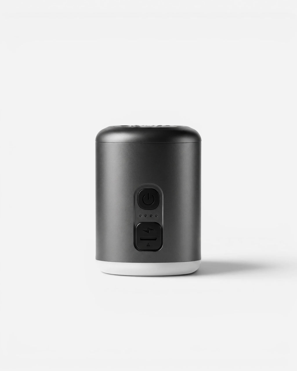 Front view of Lavnex VoxAir Pro™ portable air pump showing power button, mode switch, and LED indicators