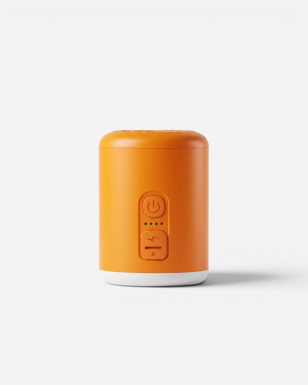 Front view of Lavnex VoxAir Pro™ portable air pump in Solar Amber color with matte finish and minimalist design