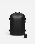 Front view of Lavnex ZoraPack Mini™ backpack in Jet Black color with sleek matte finish and minimalist design