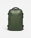 Front view of Lavnex ZoraPack Pro backpack in Forest Olive color with matte finish and minimalist design