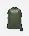 Front view of Lavnex ZoraPack Pro backpack in Forest Olive color with matte finish and minimalist design